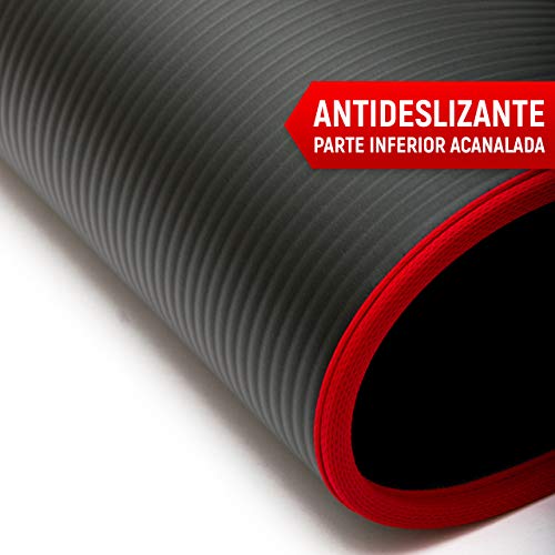 NEOLYMP Estera deportiva antideslizante, E-libro con ejercicios, estera de entrenamiento, ejercicios, FM320, 183x61cm