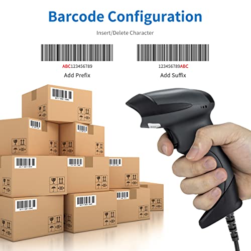 NETUM Handheld Laser Barcode Scanner 1D Lector de Escáner de Código de Barras con Cable USB aplicaciones en supermercados, farmacias, panaderías, bibliotecas, tiendas, NT-M1