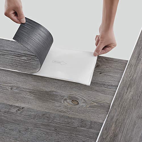 neu.holz Pisos de Vinilo-PVC Decorativo Diseño de Pisos laminados 7 planchas Decorativas = 0,975 m² Suelo Autoadhesivo Roble Gris Alaska (Grey Alaska Oak)