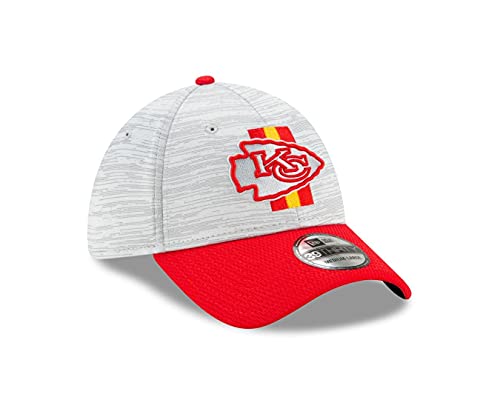 New Era Kansas City Chiefs - 39Thirty Stretch Cap - NFL 2021 Training - Dolphin Grey/Red - M - L