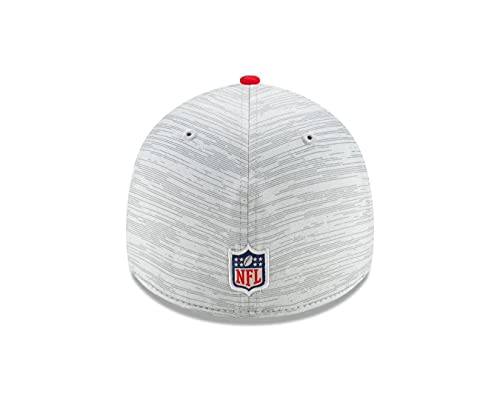 New Era Kansas City Chiefs - 39Thirty Stretch Cap - NFL 2021 Training - Dolphin Grey/Red - M - L