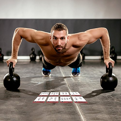 NewMe Fitness Tarjetas de Ejercicios para los Entrenamientos de Gimnasio en su casa 3.5"X5"