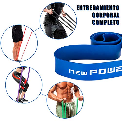 NEWPOWER - Bandas Elásticas Fitness de Resistencia Extrema (230-250 lbs) Ideal para Pilates, Yoga y Entrenamiento de Fuerza. Bandas de Resistencia Terapéuticas para Fisioterapia y Rehabilitación