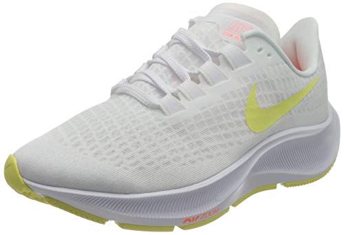 Nike Air Zoom Pegasus 37, Running Shoe Mujer, White Lt Zitron BRT Mango, 39 EU