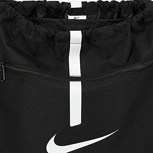 NIKE Bolsa de Gimnasio Academy Mochila, Unisex Adulto, Negro/Negro/Blanco, MISC