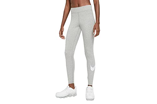 NIKE CZ8530-063 W NSW ESSNTL LGGNG Swoosh MR Leggings Womens dk Grey Heather/(White) M