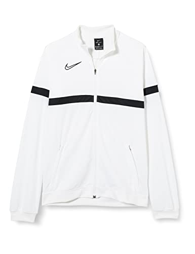 NIKE Dri-FIT Academy 21 Chaqueta Deportiva, White/Black/Black/Black, M para Niños