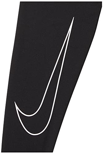 NIKE M NP DF Tight Top LS Túnica de enfermería, Blanco/Negro, L Unisex Adulto