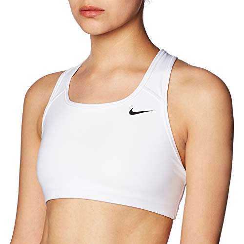 NIKE Med Non Pad Bra Sujetador de Deporte, Mujer, White/(Black), XS