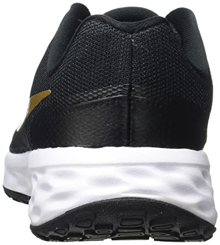 Nike Revolution 6 Nn (GS), Zapatillas Deportivas, Black Mtlc Gold White, 38 EU