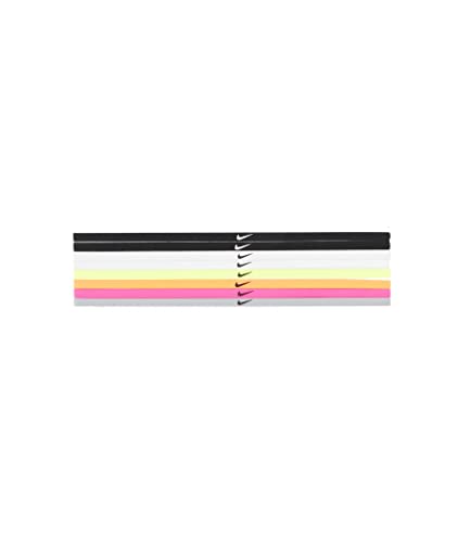 Nike Skinny Headbands 8 Pk Elásticas Tennis Swoosh Cabello Paquete 8 unidades (BLACK/BLACK/WHITE)