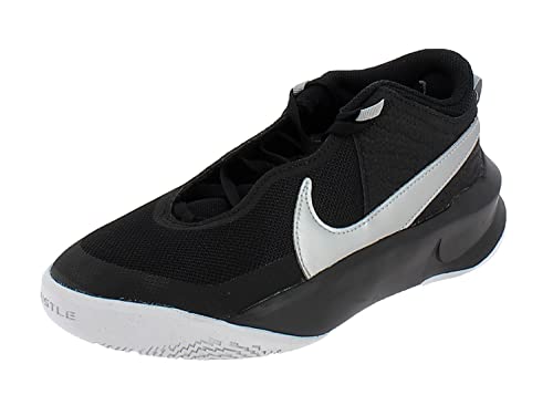 Nike Team Hustle D 10 GS, Zapatillas Deportivas, Black Mtlc Silver Volt White, 38.5 EU