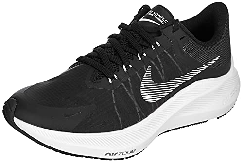 Nike Winflo 8, Running Mujer, Negro, Blanco, Gris Ahumado, Gris Lt Smoke, 39 EU