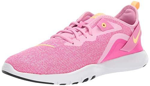 Nike Wmns Flex Trainer 9, Zapatillas de Deporte Mujer, Multicolor (Pink Rise/Melon Tint/Laser Fuchsia 000), 37.5 EU