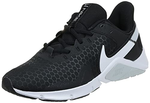 Nike Wmns Legend Essential 2, Zapatos de Entrenamiento Mujer, Black/White-Pure Platinum, 39 EU