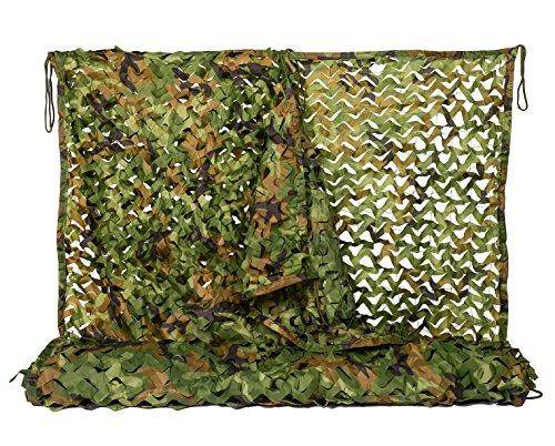 NINAT Red de Camuflaje Woodland 1.5M x 4M para la Caza Redes de Camuflaje Militar el Camuflaje Cubre Objetos Decorar Acampar y Dar Sombra