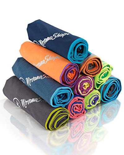 NirvanaShape ® Toalla de Microfibra | 14 Colores | 8 Dimensiones | Toalla de Viaje Ligera, Absorbente y de Secado Rápido | Toalla de Baño para Viajes | Ideal para Playa, Camping, Yoga y Sauna