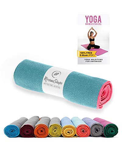 NirvanaShape ® Toalla de Yoga Antideslizante | Toalla de Hot Yoga con Botones Antideslizantes | Toalla de Yoga higiénica de Microfibra [ 185 x 63 cm ]