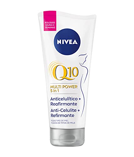 NIVEA Q10 Multi Power 5in1 Gel-Crema Anticelulítico + Reafirmante (1 x 200 ml), gel en crema para reducir los signos de celulitis, crema anticelulítica y cuidado corporal