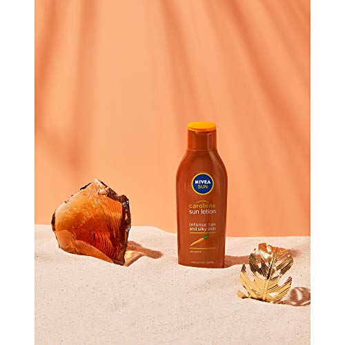 NIVEA SUN Leche Solar Zanahoria FP6 (1 x 200 ml), protección solar para un bronceado bonito y duradero, protector solar hidratante resistente al agua