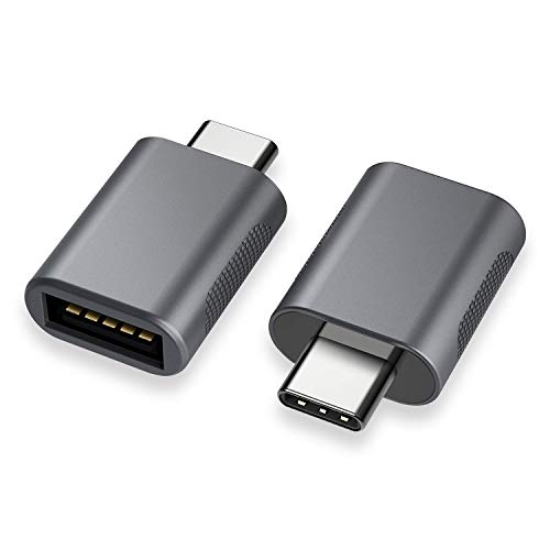 nonda Adaptador USB C a USB 3.0 (2 Pack), Adaptador USB-C a USB, USB Tipo-C a USB, Thunderbolt 3 a Adaptador USB hembra OTG para MacBook Pro 2020/19/18, MacBook Air 20/19/18 y Más dispositivos tipo C