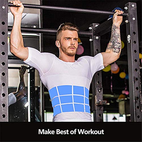 NOVECASA Camisetas de Compresión Hombre Modelado del Cuerpo Elástico Secado Rápido para Adelgaza Fitness (XL(Cintura 97-107CM), Negro)