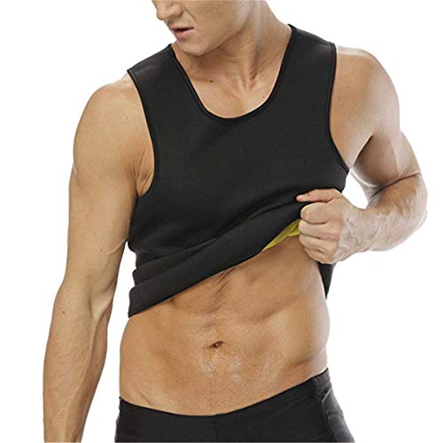 NOVECASA Sauna Camiseta Sudoración Hombre Neopreno Body Shaper Transpirar para Quema Grasa Faja Abdome Adelgaza Gimnasio Fitness (XL, Chaleco)