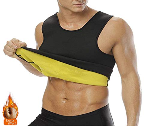 NOVECASA Sauna Camiseta Sudoración Hombre Neopreno Body Shaper Transpirar para Quema Grasa Faja Abdome Adelgaza Gimnasio Fitness (XL, Chaleco)