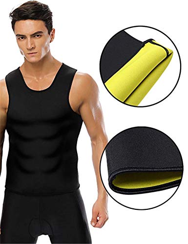 NOVECASA Sauna Camiseta Sudoración Hombre Neopreno Body Shaper Transpirar para Quema Grasa Faja Abdome Adelgaza Gimnasio Fitness (XL, Chaleco)