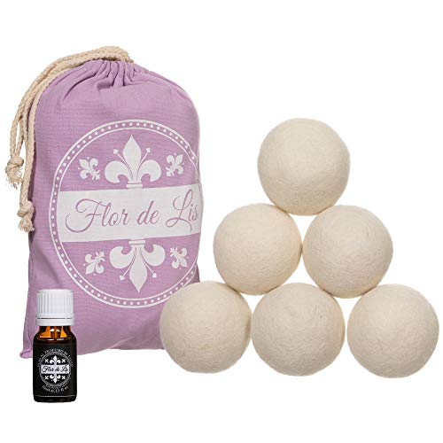 Novedad bolas para secadora de lana con aceite de perfume de talco exclusivo, la única Made in EU, Suavizante Biancheria, bolas con ambientador para la colada, ovillo para recoger el pelo,