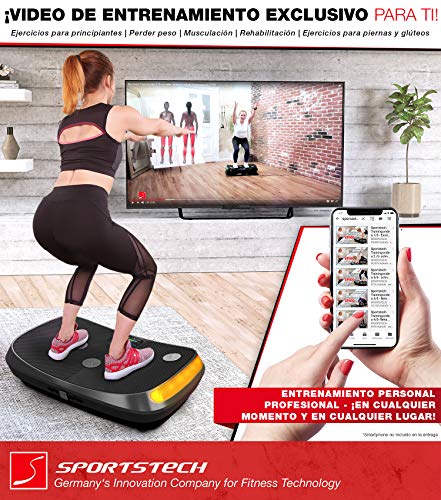 ¡Novedad de Feria! 4D VP400 Plataforma Vibratoria de Diseño Curvo + Videos de Entrenamiento, Pantalla Táctil, Gran Superficie, Tecnología LED, Reloj Remoto, Bandas de Resistencia, póster y esterilla