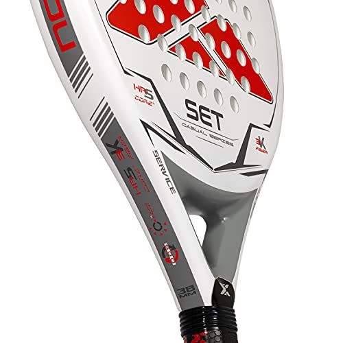 NOX Pala de Padel Set - Exclusive Series, Blanco - Rojo, Estándar