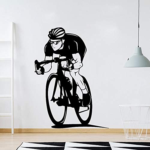 NSRJDSYT Pegatina de Pared de Bicicleta para decoración de Dormitorio de niño, calcomanías de Vinilo para Pared de Ciclismo, Sala de Estar, sofá, Fondo, Arte de par 56x42cm