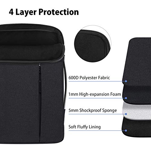 NUBILY Funda para Portátil 14 Pulgadas Maletín de Ordenador Fundas Protectora Portátil Impermeable Compatible con ASUS ZenBook, Lenovo Yoga, Surface Pro, Huawei Matebook, HP, DELL,Samsung etc,Negro