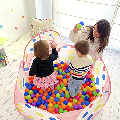 NUBUNI 3 en 1 Tienda Campaña Infantil : Piscina de Bolas + Casita Infantil + Tunel Infantil: Plegable Parque Bebe Bolas Infantil Jardín Exterior Interior Juguetes Niños Niñas Bebes Casitas Tela Tipi C