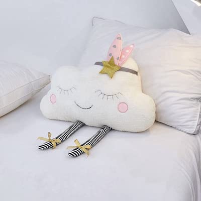 Nunubee Almohada Acolchada En Forma De Nube Juguete para Niños Material De Felpa Decoración De Jardín De Infantes Almohada Sala De Estar Sofá Decoración De Oficina, Nube 40 * 50 Cm