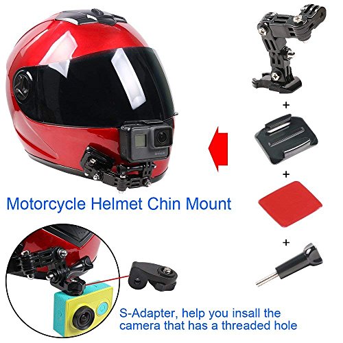 O RLY Kit de Montaje para Casco Helmet Bike Motorcycle MotorBike para GoPro Hero 4 5 6 CAM SJCAM/Apeman/Campark/akaso Cámaras deportivas y accesorios