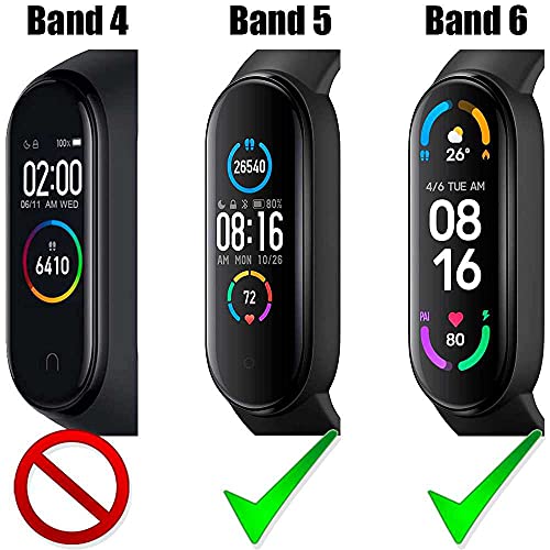 OcioDual Correa de Repuesto Compatible con Xiaomi Mi Smart Band 5 6 Roja Recambio Silicona Suave Flexible Pulsera Brazalete