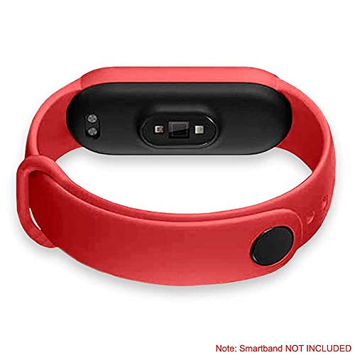 OcioDual Correa de Repuesto Compatible con Xiaomi Mi Smart Band 5 6 Roja Recambio Silicona Suave Flexible Pulsera Brazalete