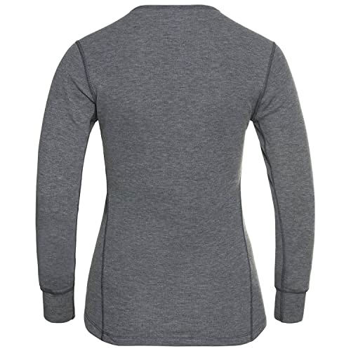 Odlo BL Top Crew Neck l/s Active Warm Eco Camiseta, Dlo Acero, Gris, Small para Mujer