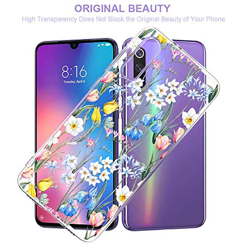 Oihxse Mandala Flores Encaje Patrón Serie Case Compatible con Motorola Moto G7 Power Funda TPU Silicona Suave Protector Ultra Slim Anti-Rasguño Transparente Carcasa (A18)