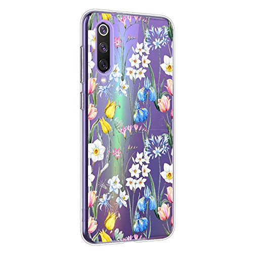 Oihxse Mandala Flores Encaje Patrón Serie Case Compatible con Motorola Moto G7 Power Funda TPU Silicona Suave Protector Ultra Slim Anti-Rasguño Transparente Carcasa (A18)