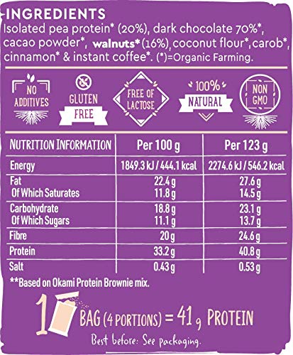 Okami Bio Brownie de Proteína Mix, 123g