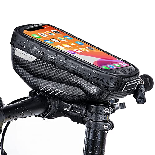 olsa Bici con Soporte para Telefono Móvil, Faireach Soporte Movil Bicicleta, Bolso Bicicleta Impermeable y con Ventana para Pantalla Táctil, para iPhone, Samsung y Otros Smartphones de hasta 6,5''