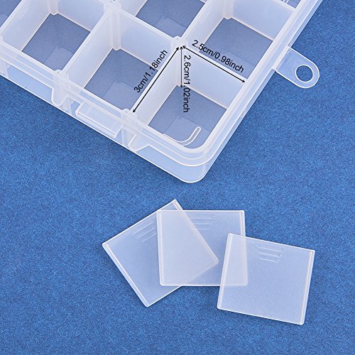 OLYCRAFT 5PCS Organizador de Plástico Caja de Almacenamiento Contenedores Mini Divisor Ajustable Contenedor de Rejilla Extraíble para Joyas - 8 Fajas, 10 Faja, 15 Faja, 18 Faja, 24 Faja