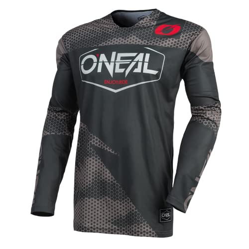 O'Neal | Jersey de Motocicleta | Bicicleta de Enduro | Material de Secado rápido y Ligero, diseño sin Cuello, Ajuste atlético | Jersey Mayhem Covert | Adultos | Carbón Gris | Talla M