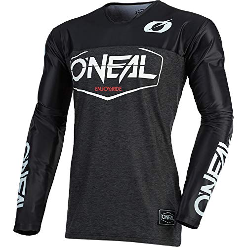 O'Neal | Jersey de Motocicleta | Moto Enduro | Material de Secado rápido y de Rendimiento Ligero, con Gran Libertad de Movimiento, Corte Ajustado Fino | Jersey Mayhem Hexx | Adultos | Negro | Talla L