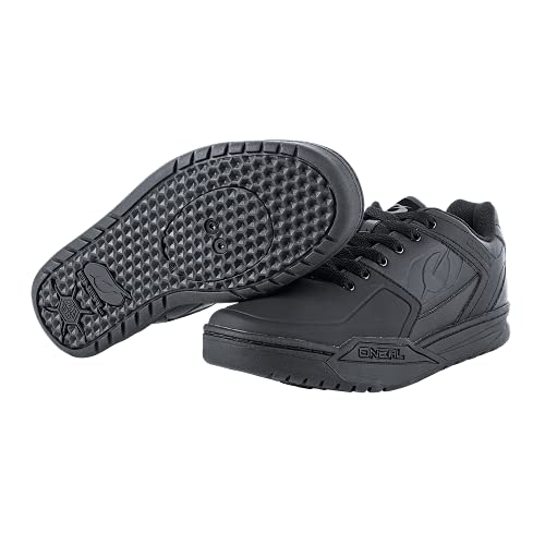 O'NEAL | Zapatilla de Bicicleta de montaña | MTB Downhill Freeride | Compatible con la Placa del Pedal SPD, Superior: PU Durable y Ligero | Zapatilla SPD con Clavos | Adultos | Negro | Talla 45