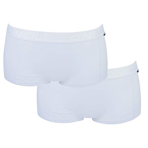 O'Neill Women Shorty Plain - Juego de 2 calzoncillos deportivos para mujer (tallas S, M, L, XL) Blanco (1010p) M