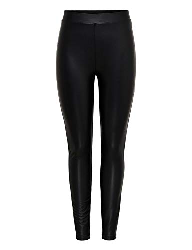 Only Onlcool Coated Legging Noos Leggings, Negro (Black Black), 40 (Talla del Fabricante: Medium) para Mujer